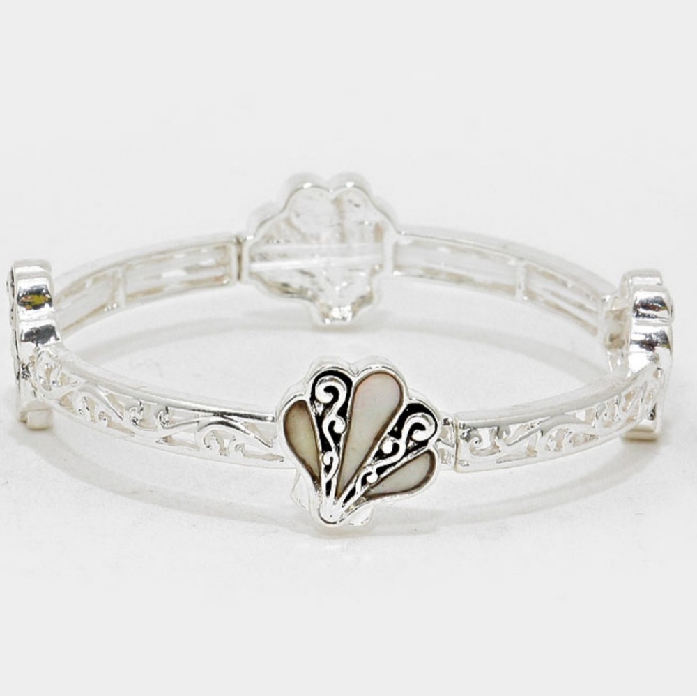 Mother of Pearl Shell Stretch Bracelet